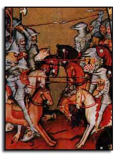 The battle of the Polish Army with Tatars, fresco of the 15 century