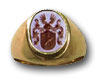 Siegelring elegante zeitlose Ringform mit einem Edelstein Ihrer Wahl besetzt, mit Ihren Initialen oder einer hochwertigen Wappen Gravur