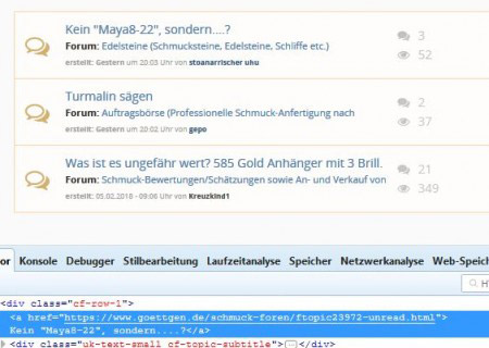 Blaue Schrift