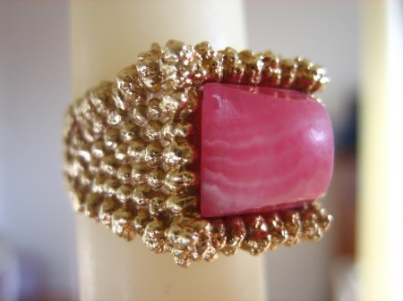 Ring 585 Gelbgold mit Rhodochrosit
