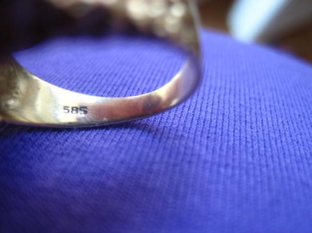 Ring 585 Gelbgold mit Rhodochrosit