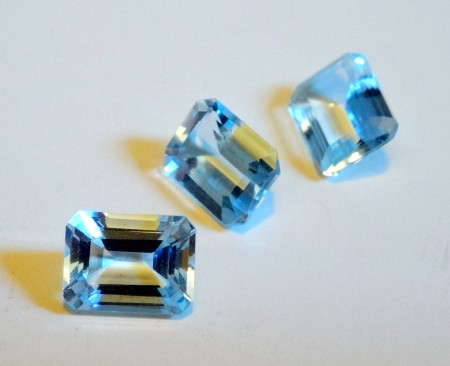 3 AQUAMARINE - SMARAGDSCHLIFF - aus Goldschmiede zu verkaufen