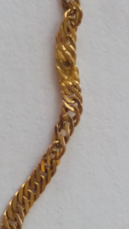 Goldkette hell geworden