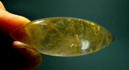 GROSSER RUTIL-QUARZ NAVETTE aus Goldschmiede zu verkaufen