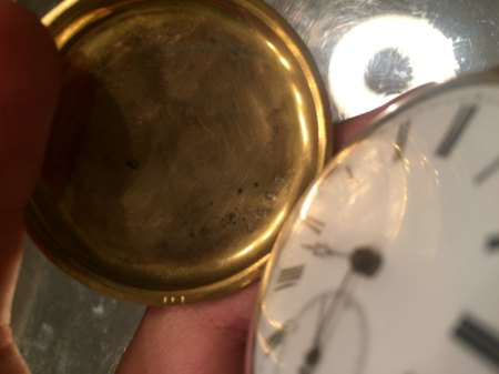 Geerbte Uhr Gold Cylindre huit rubis