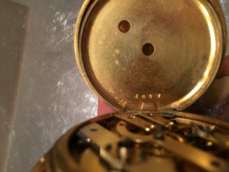 Geerbte Uhr Gold Cylindre huit rubis
