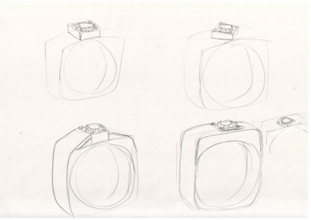 Alter Ehering und Diamanten