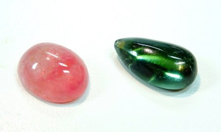 TURMALIN-TROPFEN & CABOCHON aus Goldschmiede zu verkaufen