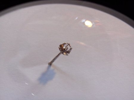 Ohrstecker hat sein Steinchen verloren