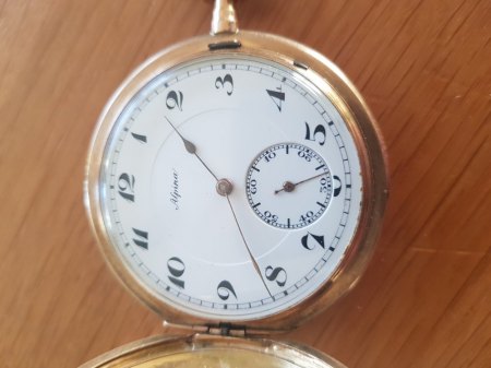 Alpina taschenuhr aus gold