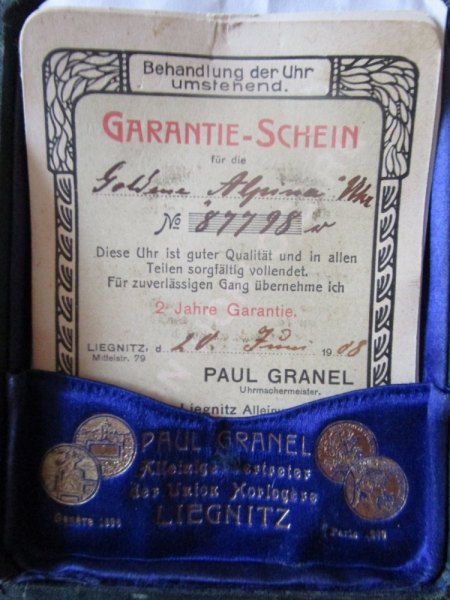 Taschenuhr von 1908