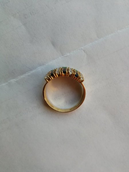 Saphir/Rubin/Smaragd/Brillianten Ring