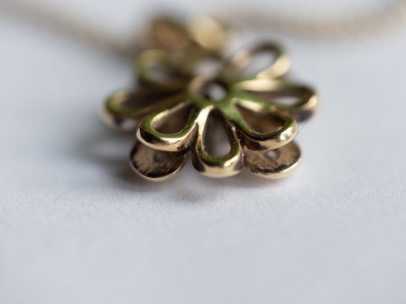 Anhänger Blumenform Gold 585 mit Brillanten