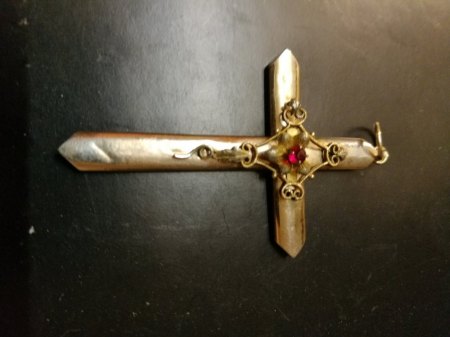 Kreuz Antik Punze Anhänger Silber ?