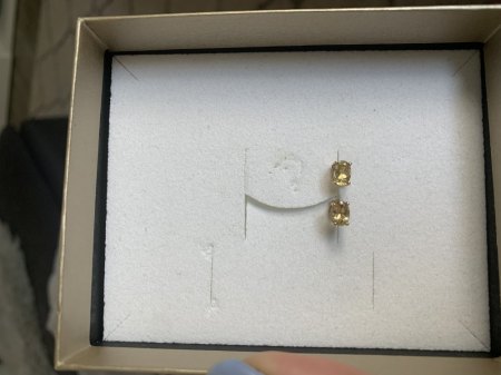 Ohrstecker 335 Gold gelber Stein