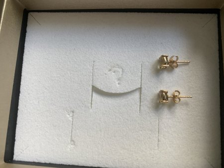 Ohrstecker 335 Gold gelber Stein