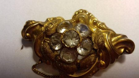Antike Biedermeier Brosche um 1840