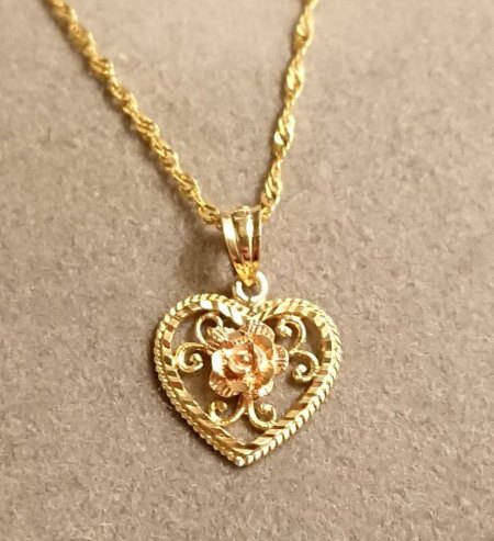 Erbstück Kette mit Herz Anhänger, Wer kann mir Auskünfte über die Punzierungen geben?