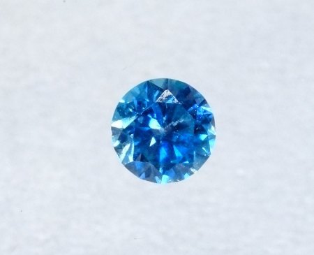 Echter blauer Zirkon - rund - aus Goldschmiede zu verkaufen