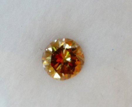 Cognacfarbiger Brillant - 0,285 Carat - aus Goldschmiede zu verkaufen