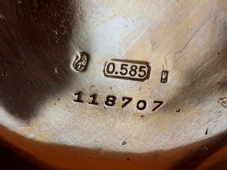 Roségoldene Savonetteuhr, 14 K, wohl um 1900 (?)