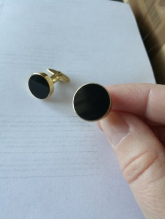 Manschettenknöpfe Gold 585...Onyx?