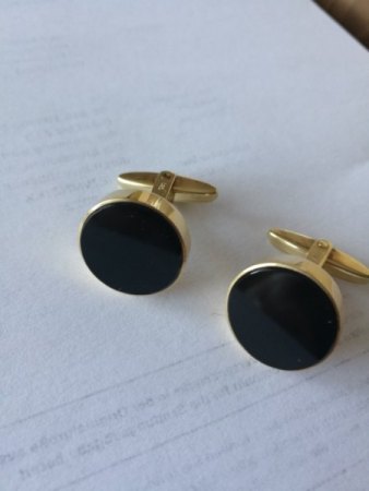 Manschettenknöpfe Gold 585...Onyx?
