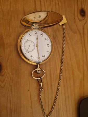 Goldene Taschenuhr 0,585 Herstellerpunzen erkennen und Wertermittlung