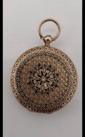 Taschenuhr 18k Gold Cylindre huit rubis
