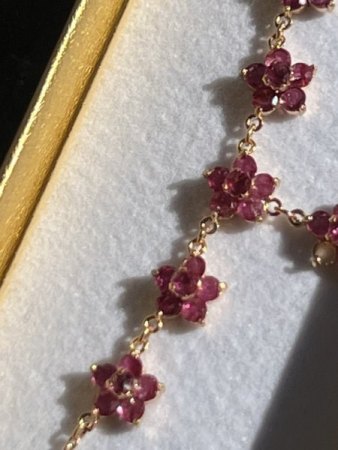 Thai Gold Kette Rubin 23-24k