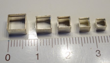 20 Zargenfassungen - Quadrat - 925Silber - aus Goldschmiede zu verkaufen