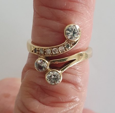 Brillantring, Unikate, 585 14 Karat, Gelbgold