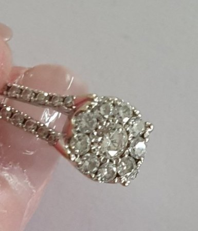 Diamantring 3,9 g, 750 18 Karat, Weißgold