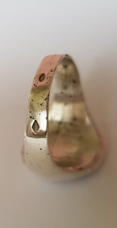 Großvaterring 3: alter Silberring mit Stein