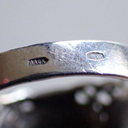 Herrenring Silber mit unbekannten Punzen