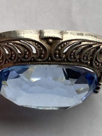 800silber Anhänger mit blauem stein