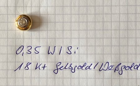 Bernsteinring mit gefasstem Brilli veredeln