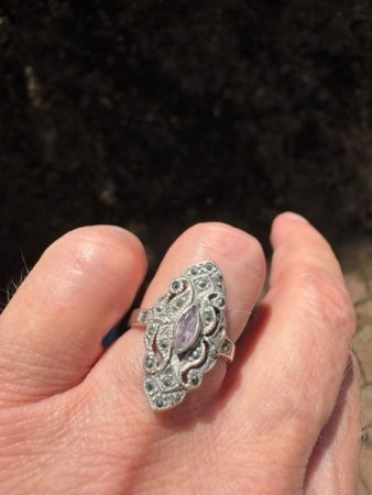 Damenring Sterling Silber mit Punze